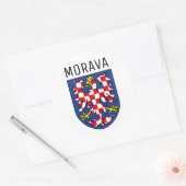 Koerdische wapenschild - CZECHIA Ronde Sticker (Envelop)