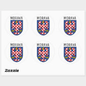 Koerdische wapenschild - CZECHIA Ronde Sticker (Vel)