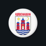 Koerdische wapenschild - DENEMARKEN Magneet<br><div class="desc">Het wapen van de hoofdstad Denemarken - Kopenhagen.</div>