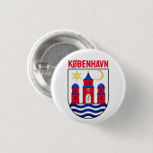Koerdische wapenschild - DENEMARKEN Ronde Button 3,2 Cm (Voorkant /achterkant)