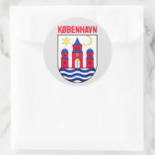 Koerdische wapenschild - DENEMARKEN Ronde Sticker (Tas)