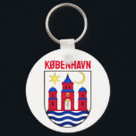 Koerdische wapenschild - DENEMARKEN Sleutelhanger<br><div class="desc">Het wapen van de hoofdstad Denemarken - Kopenhagen.</div>