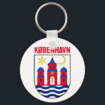 Koerdische wapenschild - DENEMARKEN Sleutelhanger<br><div class="desc">Het wapen van de hoofdstad Denemarken - Kopenhagen.</div>