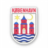 Koerdische wapenschild - DENEMARKEN Sticker (Voorkant)