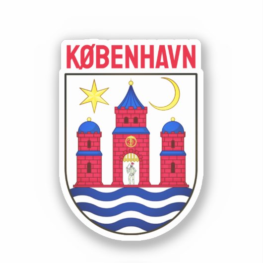 Koerdische wapenschild - DENEMARKEN Sticker (Voorkant)
