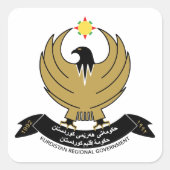 Koerdische wapenstilstand vierkante sticker (Voorkant)