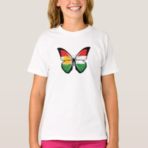 Koerdistan Butterfly Vlag T-shirt