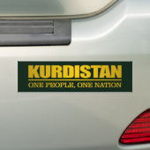 Koerdistan (één volk, één natie) bumpersticker (Op auto)