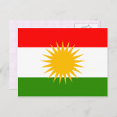 Koerdistan Flag van hoge kwaliteit Briefkaart (Voorkant / Achterkant)