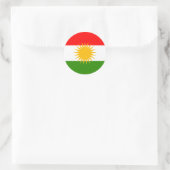 Koerdistan Flag van hoge kwaliteit Ronde Sticker (Tas)
