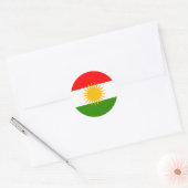 Koerdistan Flag van hoge kwaliteit Ronde Sticker (Envelop)