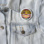 Koerdistan Koerdisch Spanje Spaans - Boomboomvlag Ronde Button 5,7 Cm (In situ)
