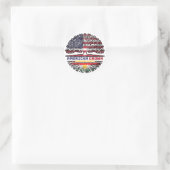 Koerdistan Kurdish US American USA United States T Ronde Sticker (Tas)