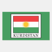 Koerdistan Rechthoekige Sticker (Voorkant)