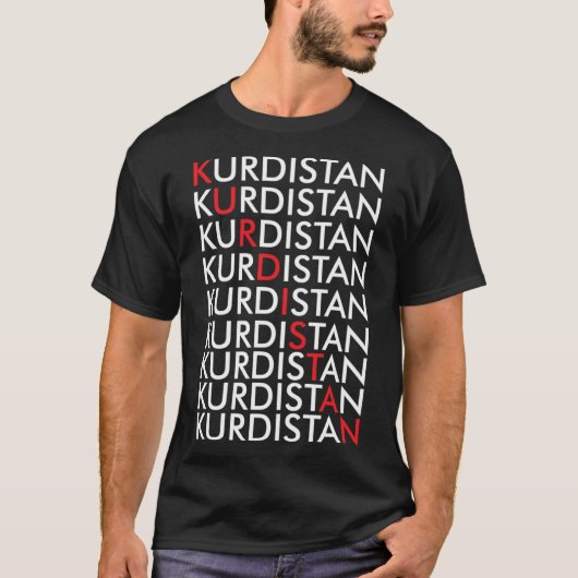 Koerdistan Retro Kurden Erbil in Irak T-shirt (Voorkant)