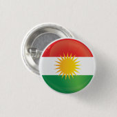 Koerdistan Round Icon Flag Ronde Button 3,2 Cm (Voorkant /achterkant)