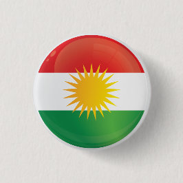 Koerdistan Round Icon Flag Ronde Button 3,2 Cm