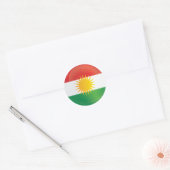 Koerdistan Round Icon Flag Ronde Sticker (Envelop)