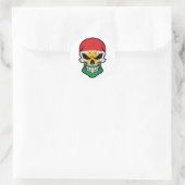 Koerdistan Smiling Skull Flag Ronde Sticker (Tas)