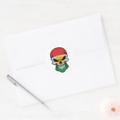 Koerdistan Smiling Skull Flag Ronde Sticker (Envelop)