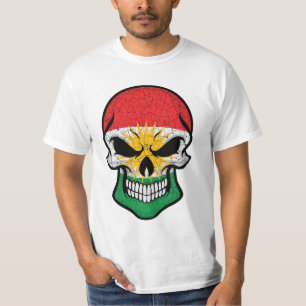 Koerdistan Smiling Skull Flag T-shirt