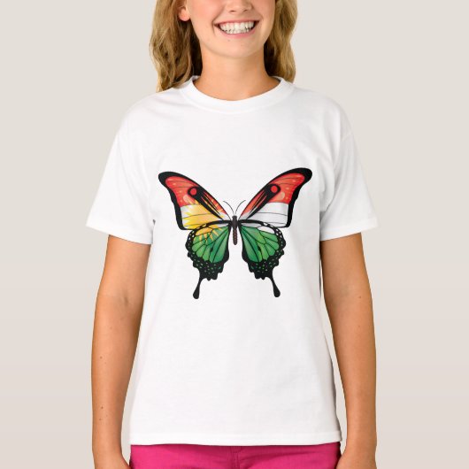 Koerdistan Swallowtail Vlinder Vlag T-shirt (Voorkant)