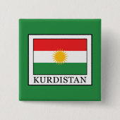 Koerdistan Vierkante Button 5,1 Cm (Voorkant)