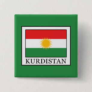 Koerdistan Vierkante Button 5,1 Cm
