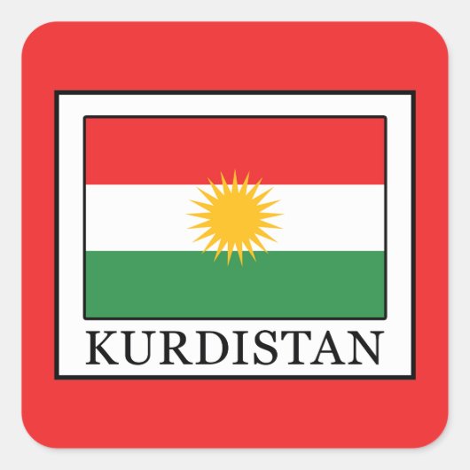 Koerdistan Vierkante Sticker (Voorkant)