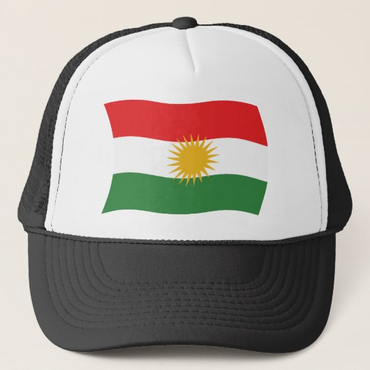 Koerdistan Vlag Hoed Trucker Pet (Voorkant)
