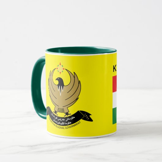 Koerdistan * Vlag Mok (Voorkant links)