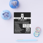 Koerier bromfiets Logo, koeriersdienst Adverteren Flyer (Enkel)