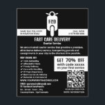Koerier bromfiets Logo, koeriersdienst Adverteren Flyer<br><div class="desc">Koerier bromfiets Logo,  koerier service Adverteren Flyer door de Visitekaartje Store.</div>