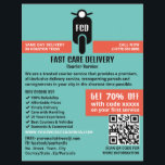 Koerier bromfiets Logo, koeriersdienst Adverteren Flyer<br><div class="desc">Koerier bromfiets Logo,  koerier service Adverteren Flyer door de Visitekaartje Store.</div>