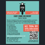 Koerier bromfiets Logo, koeriersdienst Adverteren Flyer<br><div class="desc">Koerier bromfiets Logo,  koerier service Adverteren Flyer door de Visitekaartje Store.</div>