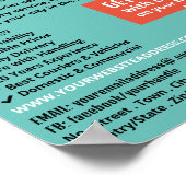 Koerier bromfiets Logo, koeriersdienst Adverteren Poster (Hoek)