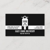 Koerier bromfiets Logo, koeriersdienst Visitekaartje (Voorkant)