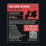 Koerier bromfiets ontwerp, koerier service Adverte Flyer<br><div class="desc">Koerier bromfiets ontwerp,  koerier service Adverteren flyer door de Visitekaartje winkel.</div>