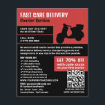 Koerier bromfiets ontwerp, koerier service Adverte Flyer<br><div class="desc">Koerier bromfiets ontwerp,  koerier service Adverteren flyer door de Visitekaartje winkel.</div>