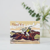 Koerier en Ives Great Race Dank u Briefkaart (Staand voorkant)