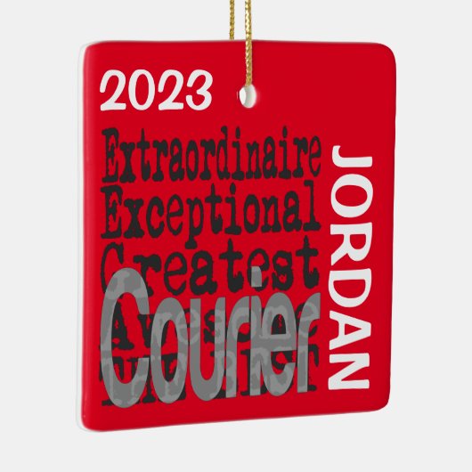 Koerier Extraordinaire CUSTOM Keramisch Ornament (Rechts)