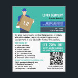 Koerier levering kerel, koerier service Adverteren Flyer<br><div class="desc">Koerier bezorger,  koerier service Adverteren Flyer door de Visitekaartje Store.</div>