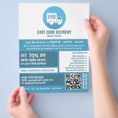 Koerier levering Logo, koerier service Adverteren Flyer (Hand)