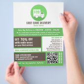 Koerier levering Logo, koerier service Adverteren Flyer (Hand)