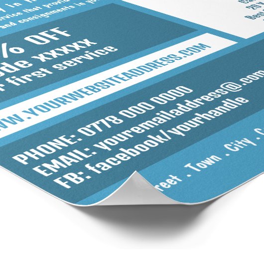 Koerier levering Logo, koerier service Adverteren Poster (Hoek)