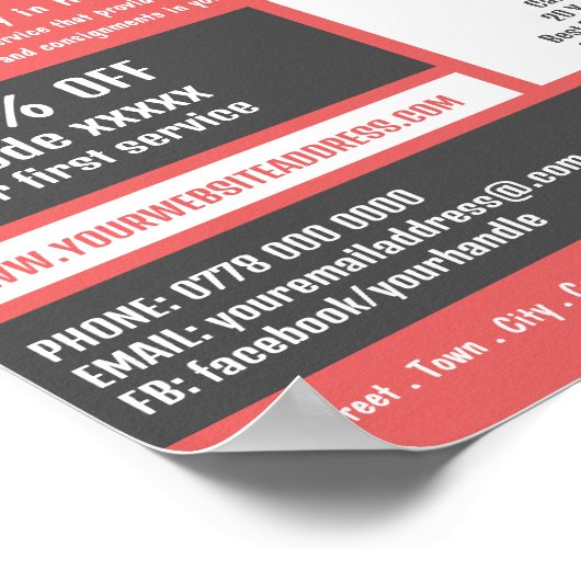 Koerier levering Logo, koerier service Adverteren Poster (Hoek)