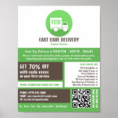 Koerier levering Logo, koerier service Adverteren Poster (Voorkant)