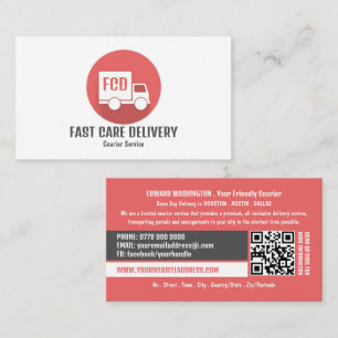 Koerier levering Logo, koeriersdienst Visitekaartje