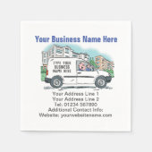 Koerier of levering Bedrijfsgegevens op Servet (Voorkant)