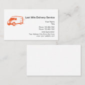 koerierdienst van de laatste mijl visitekaartje (Voorkant / Achterkant)
